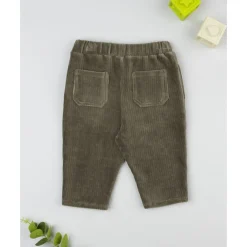 Pantalón velour niño verde