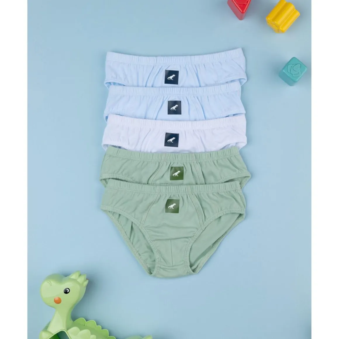 Paquete 5 calzoncillos bimbo dinosaurios