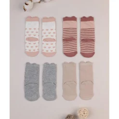 Paquete de 4 calcetines largos niña animales