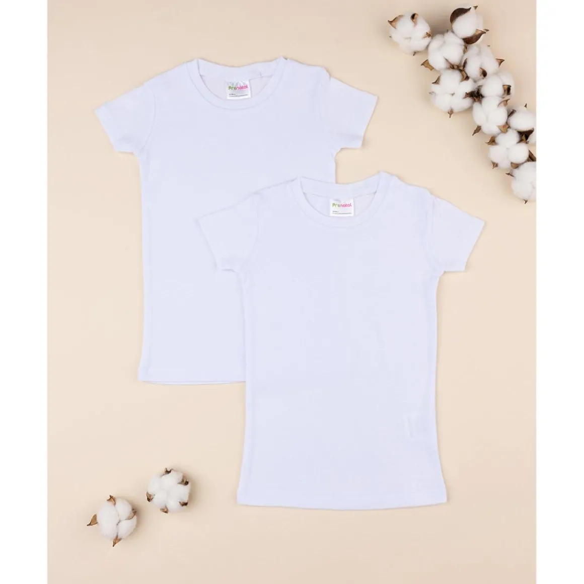 Paquete de 2 camisetas interiores de niño de media manga