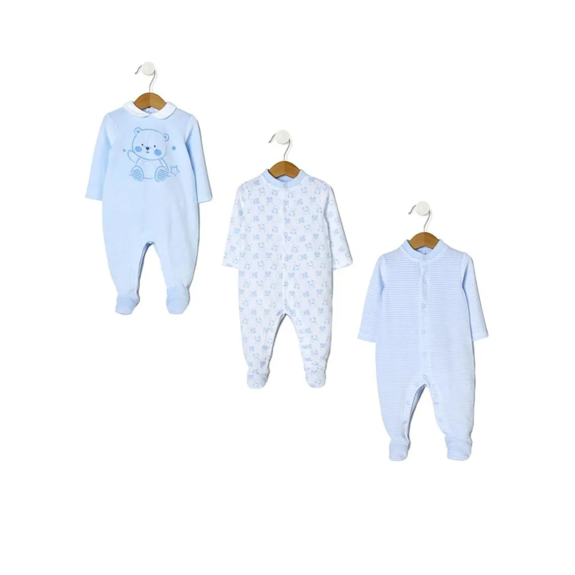 Paquete de 3 pijamas de terciopelo
