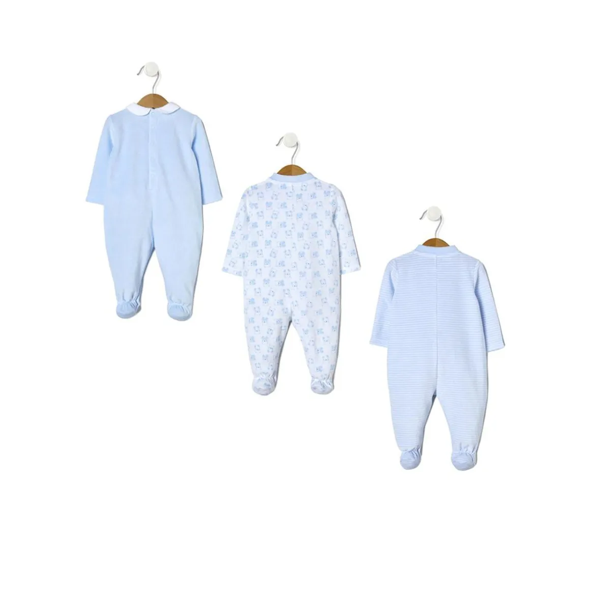 Paquete de 3 pijamas de terciopelo