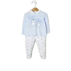 Paquete de 2 trajes azules con ositos