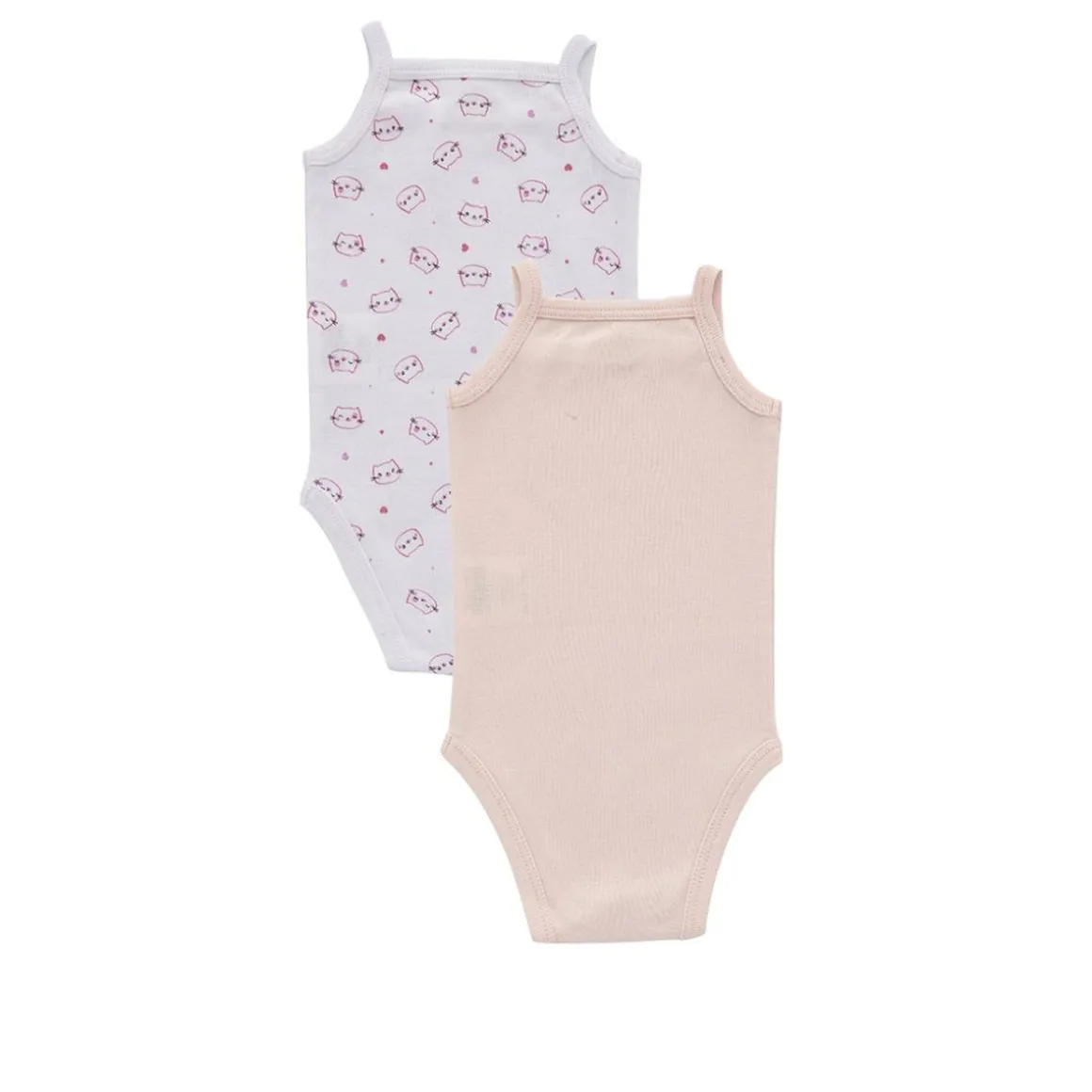 Paquete de 2 vestidos ajustados con tirantes estrechos