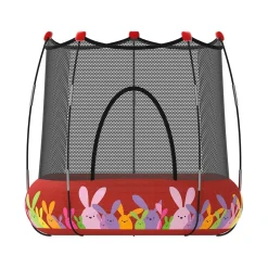 Parque de juegos con cama elástica Rojo
