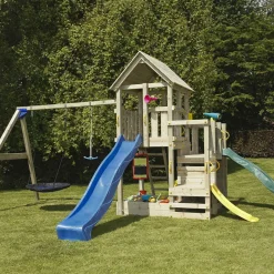 Parque juegos infantil de madera Penthouse XL con columpio doble