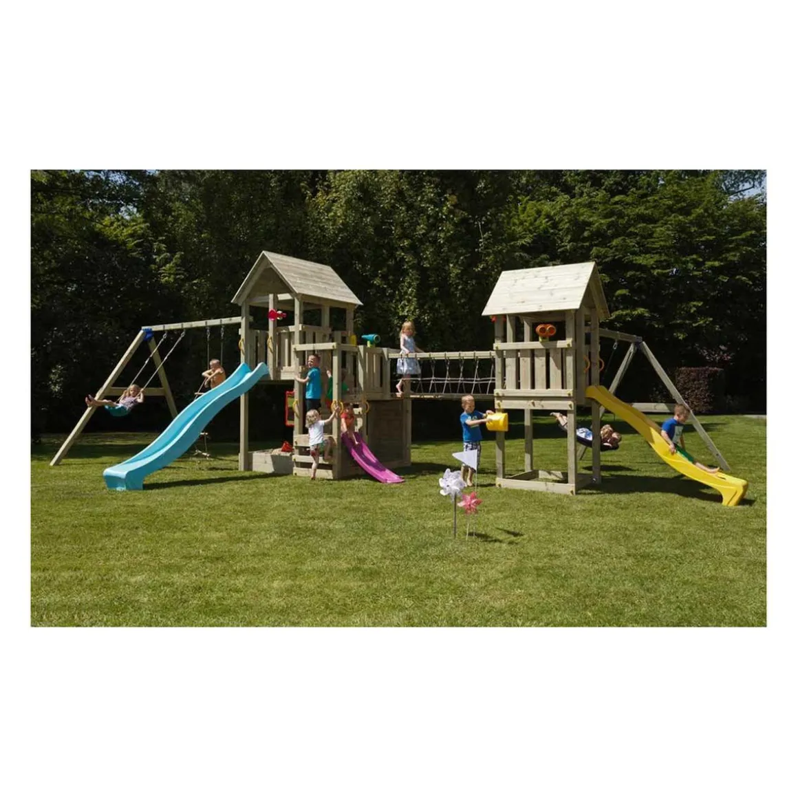 Parque juegos infantil de madera combinación Himalaya