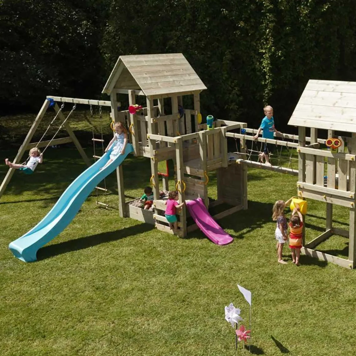 Parque juegos infantil de madera combinación Himalaya