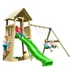 Parque juegos infantil de madera Belvedere con columpio doble