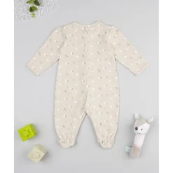 Pelele beige flores