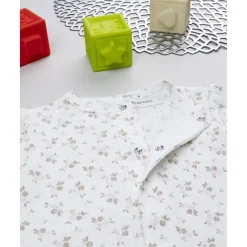Pelele blanco flores