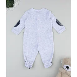 Pelele gris de niño con perrito