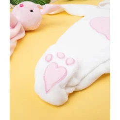 Pelele rosa con capucha de unicornio