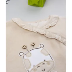 Pelele terciopelo jirafa
