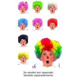 Peluca de payaso talla M (varios colores)