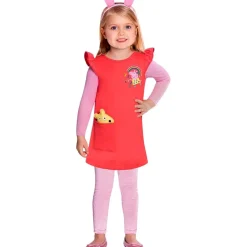 Peppa Pig - Disfraz infantil Cerdo Animado con Vestido Rojo S ㅤ