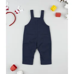 Peto azul niño con renos bordados