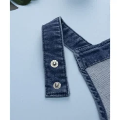 Peto vaquero para niño en denim azul