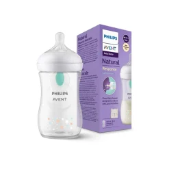 Philips Avent - Biberón Natural Response Airfree decorado 260 ml (1m+)