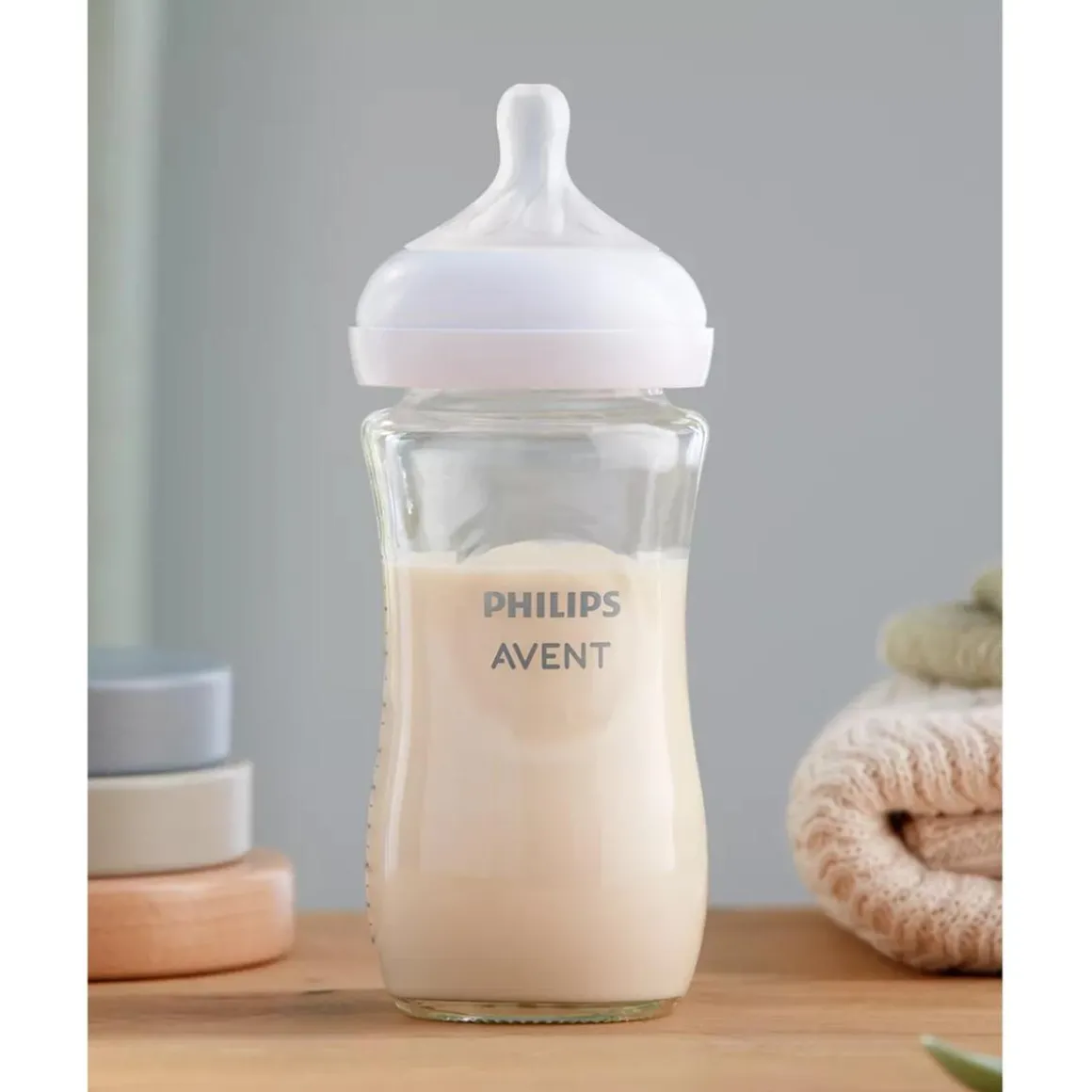 Philips Avent - Biberon de vidrio natural response 240 ml (1m+)