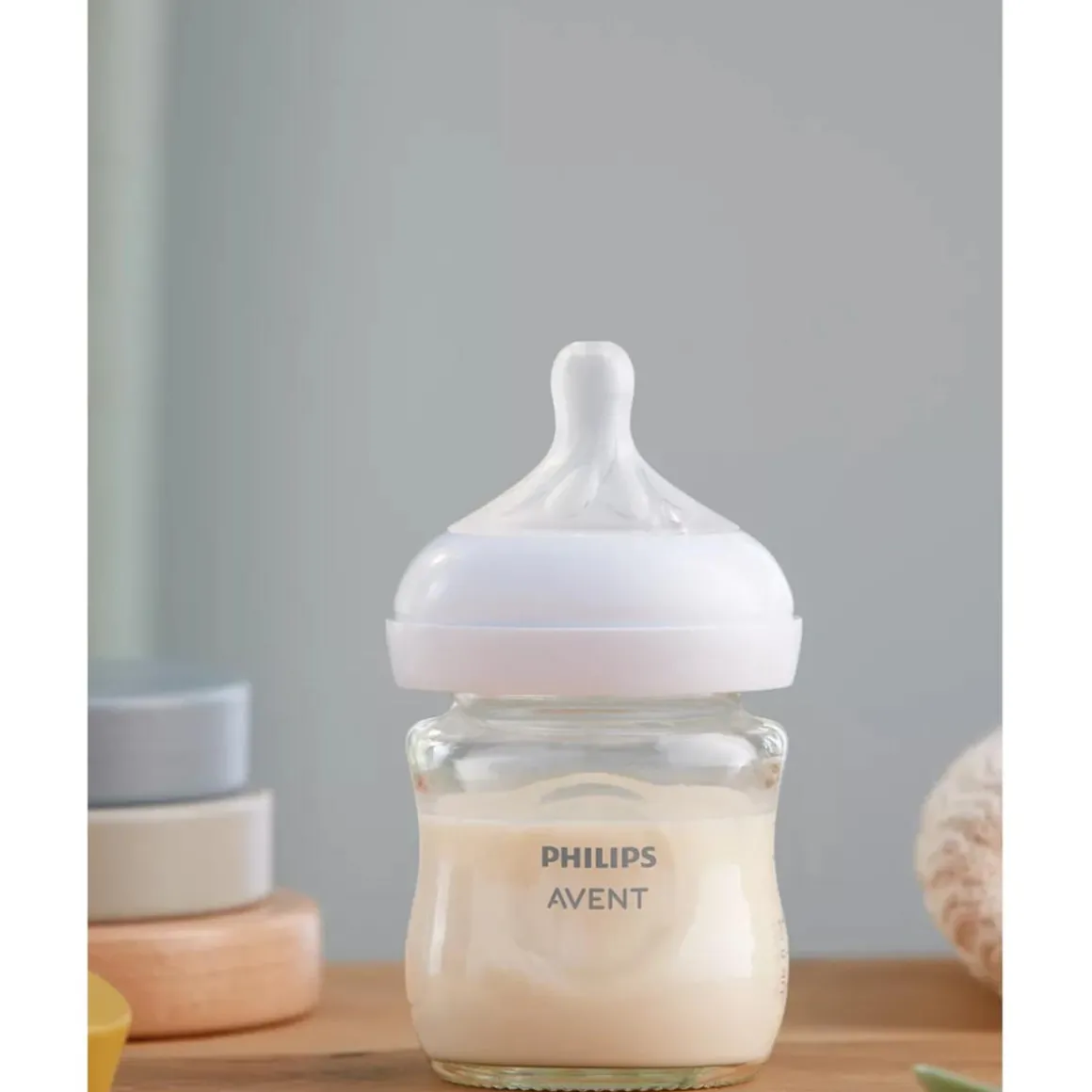 Philips Avent - Biberon vidrio Natural Response 140ml (0m+)