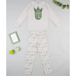 Pijama beige de niño Dino