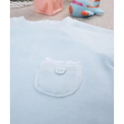 Pijama de terciopelo niño azul claro osos