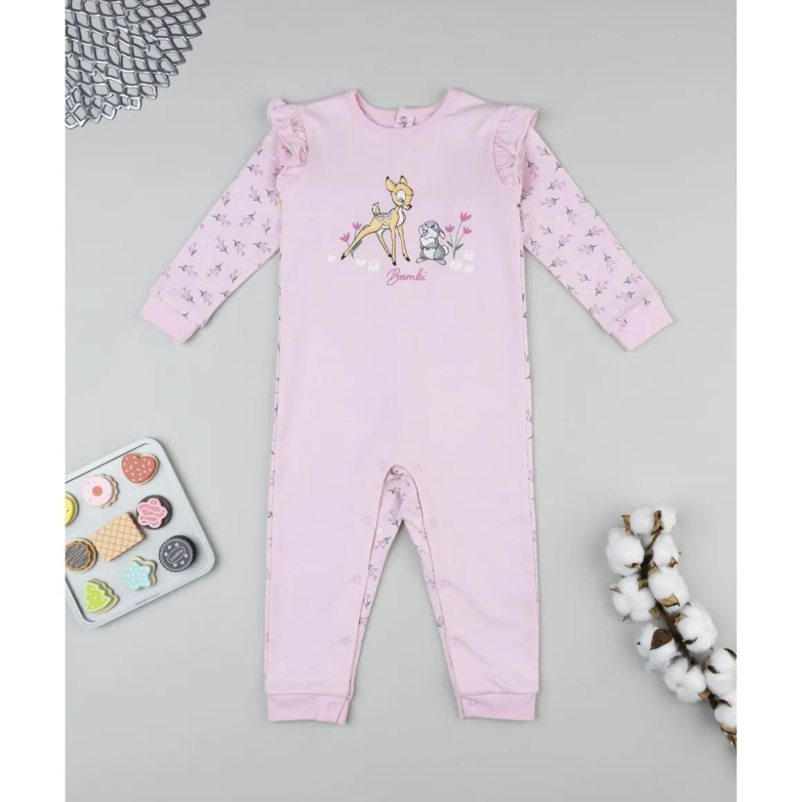 Pijama entero rosa Bambi niña