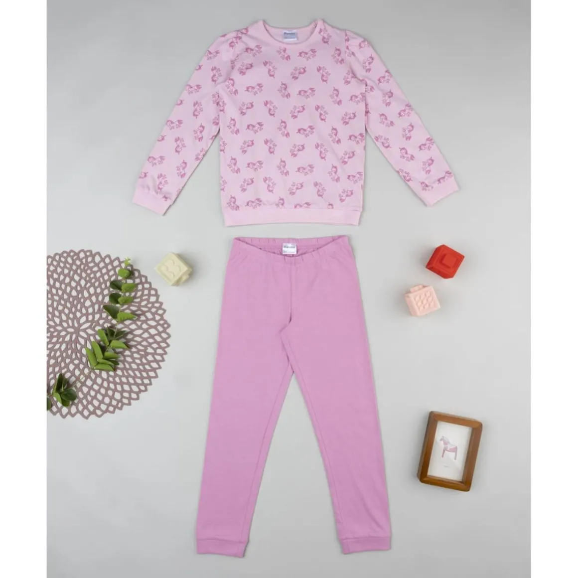Pijama largo niña unicornios