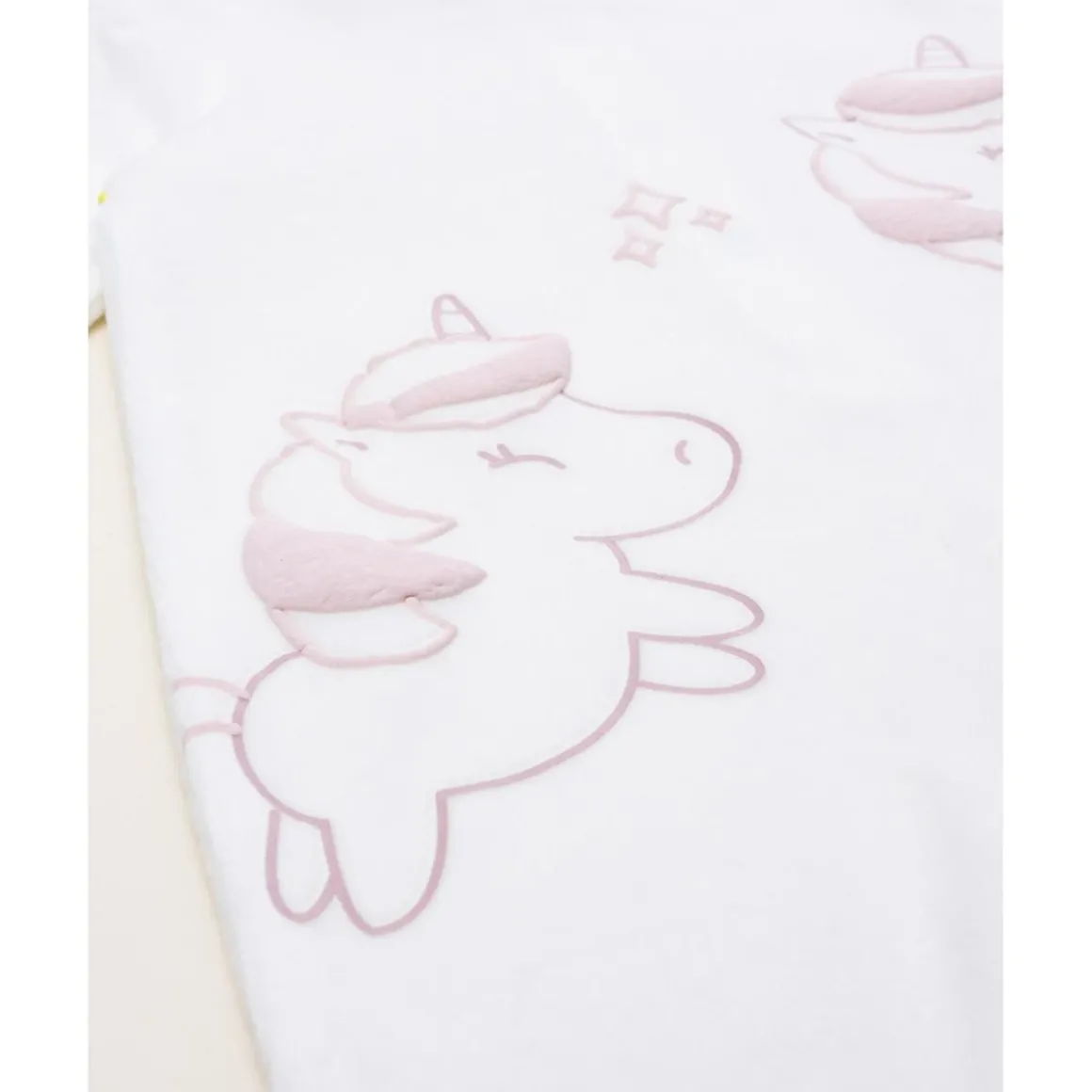 Pijama niña blanco de terciopelo con unicornios