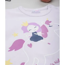Pijama niña rosa y azul unicornios