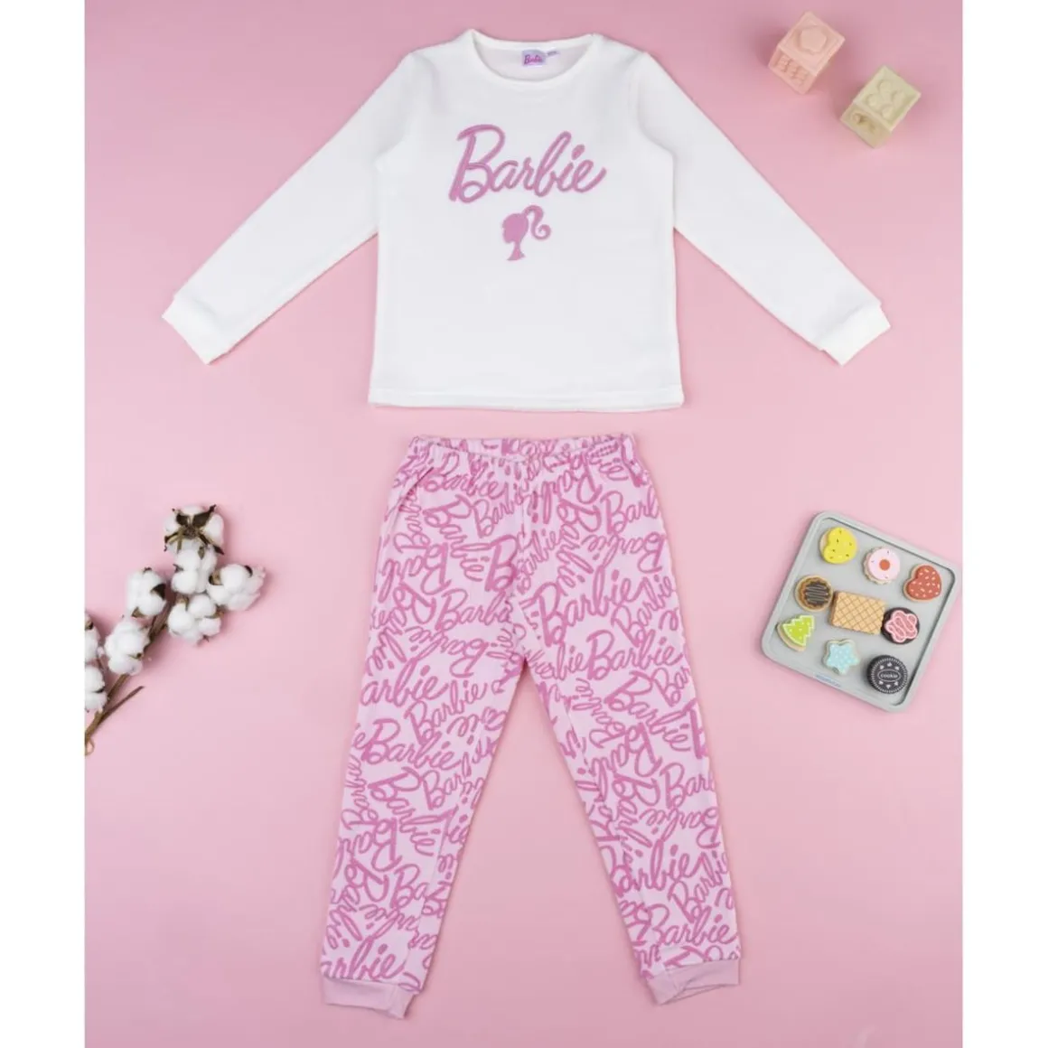 Pijama polar dos piezas niña Barbie