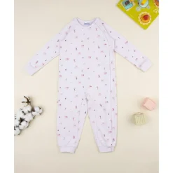 Pijama rosa entero de niña con zorros