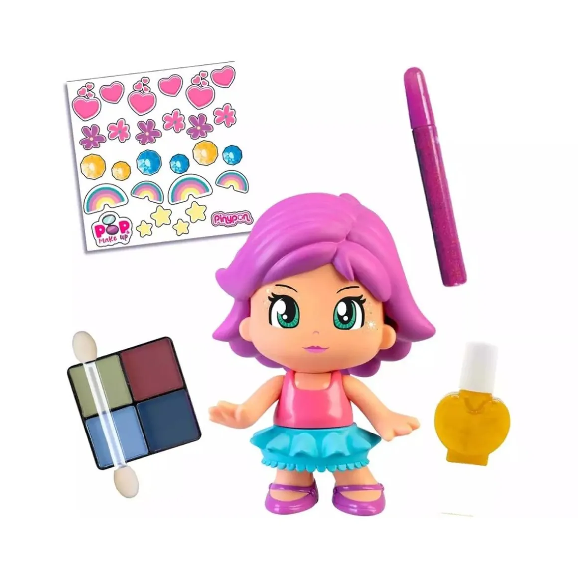 Pinypon - Pop & Make Up Muñeca y maquillaje