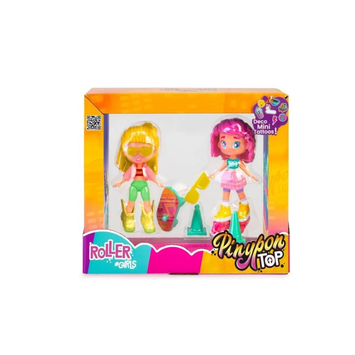 Pinypon - Set de 2 chicas sobre ruedas