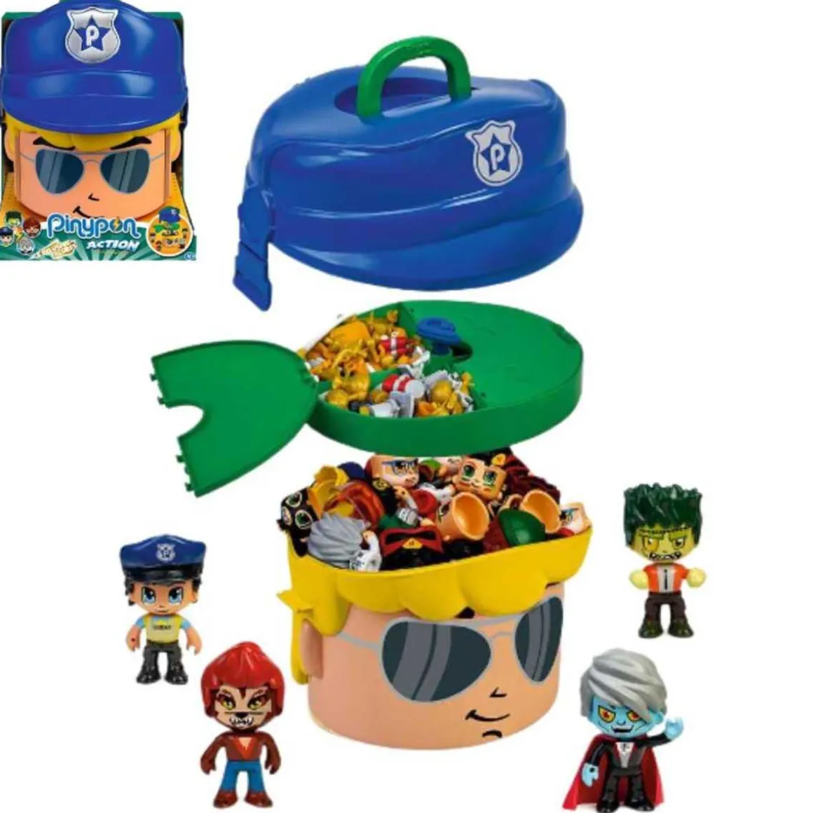 Pinypon Action - Contenedor policía y monstruos