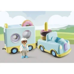 Playmobil - Camión de donut con función de apilado y clasificación ㅤ