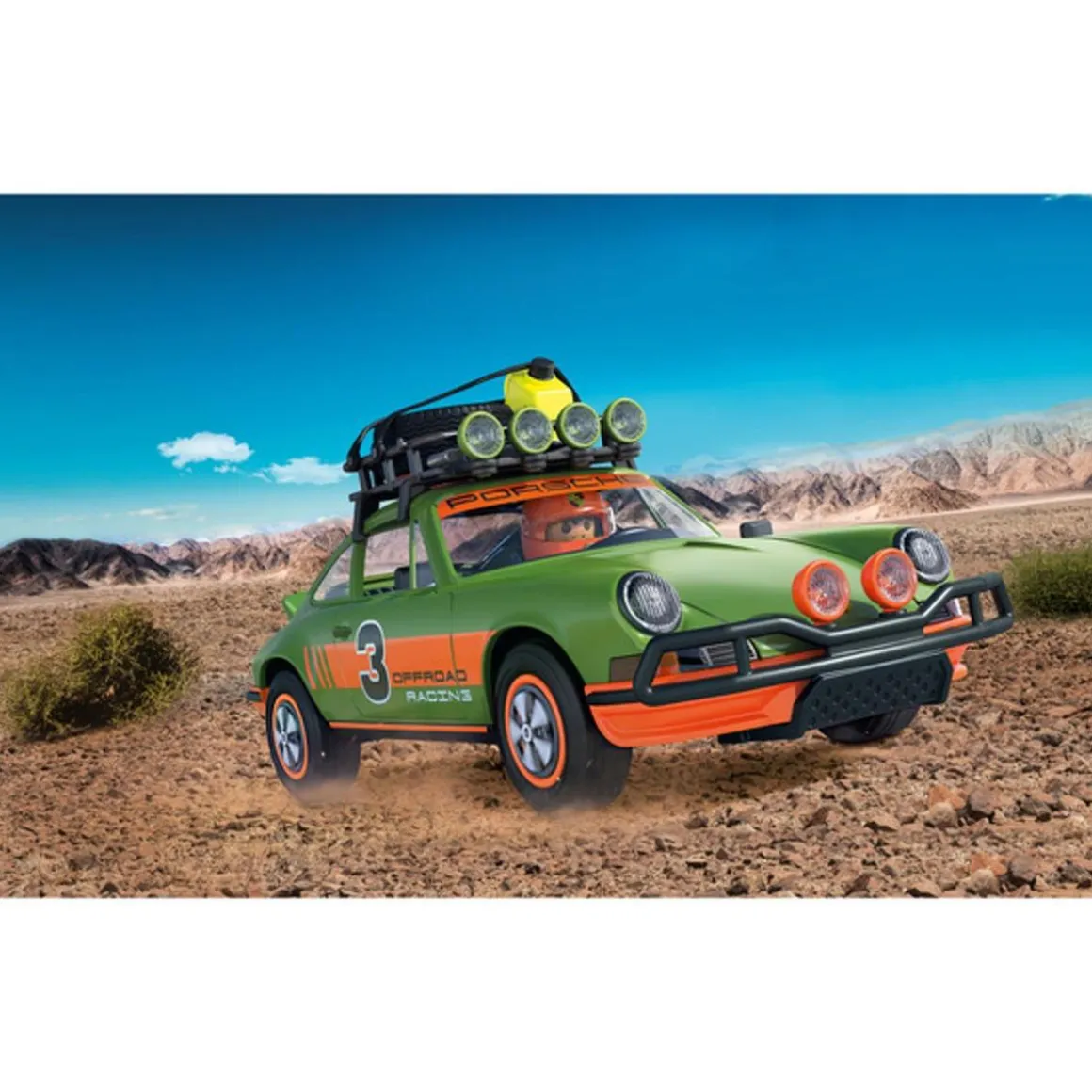 Playmobil - Carrera Porsche 911 Offroad con Funciones y Accesorios ㅤ