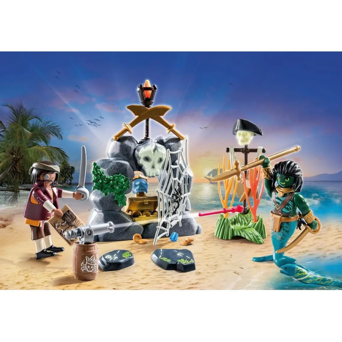Playmobil - Juguete Playmobil Caza del Tesoro Pirata ㅤ