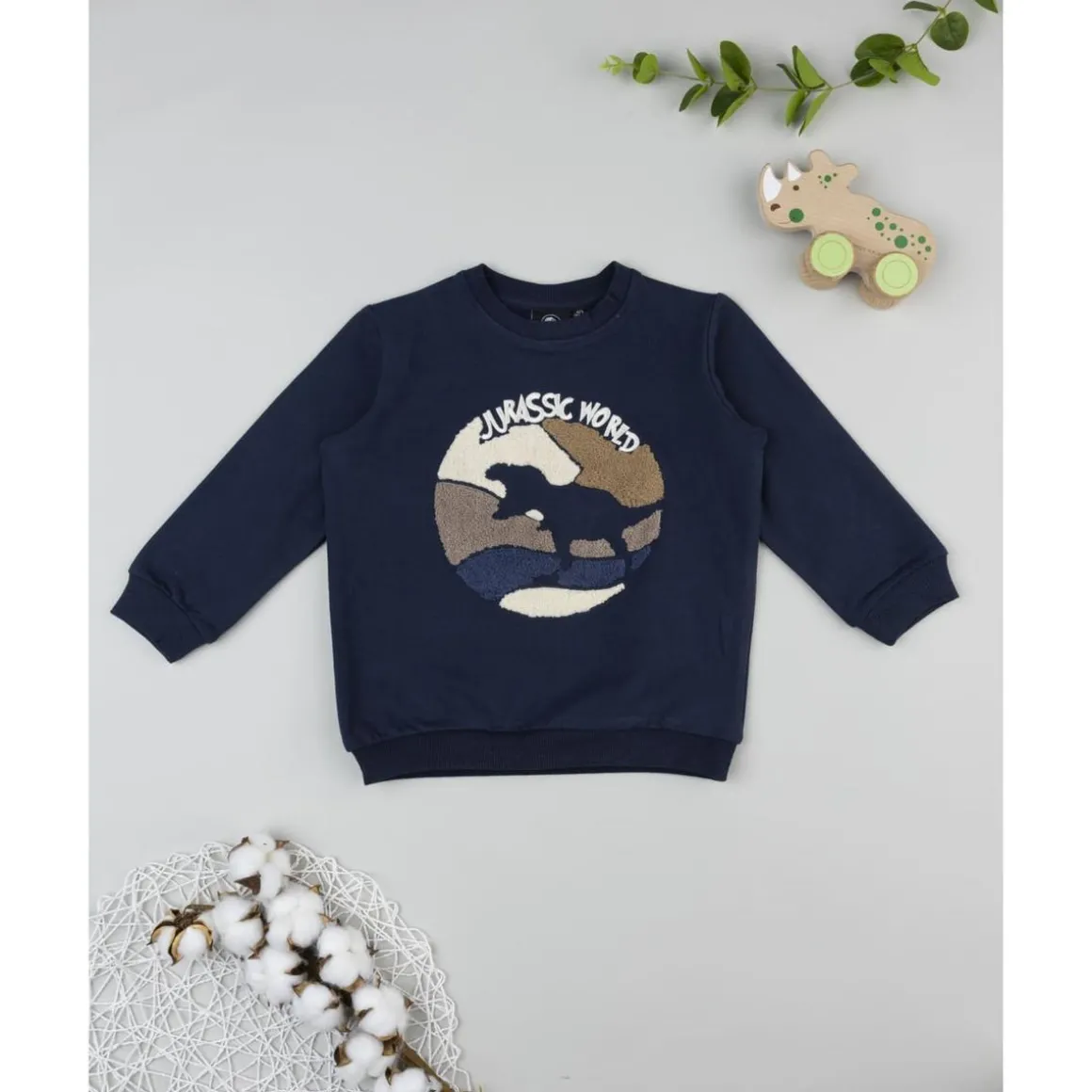 Plumífero azul con capucha para niño
