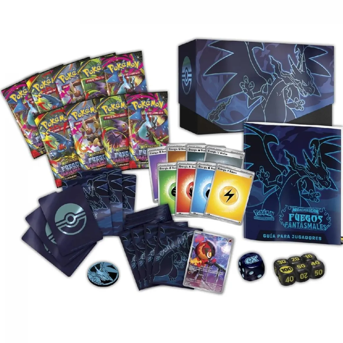 Pokémon - Megaevolución Fuegos Fantasmales - Caja de entrenador Élite (Español)