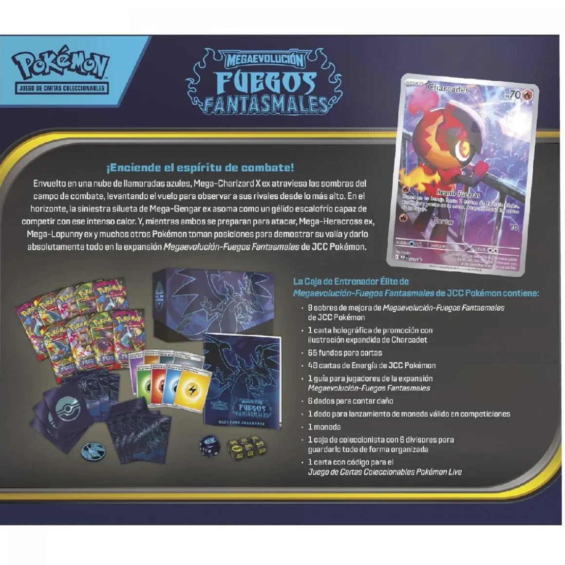 Pokémon - Megaevolución Fuegos Fantasmales - Caja de entrenador Élite (Español)