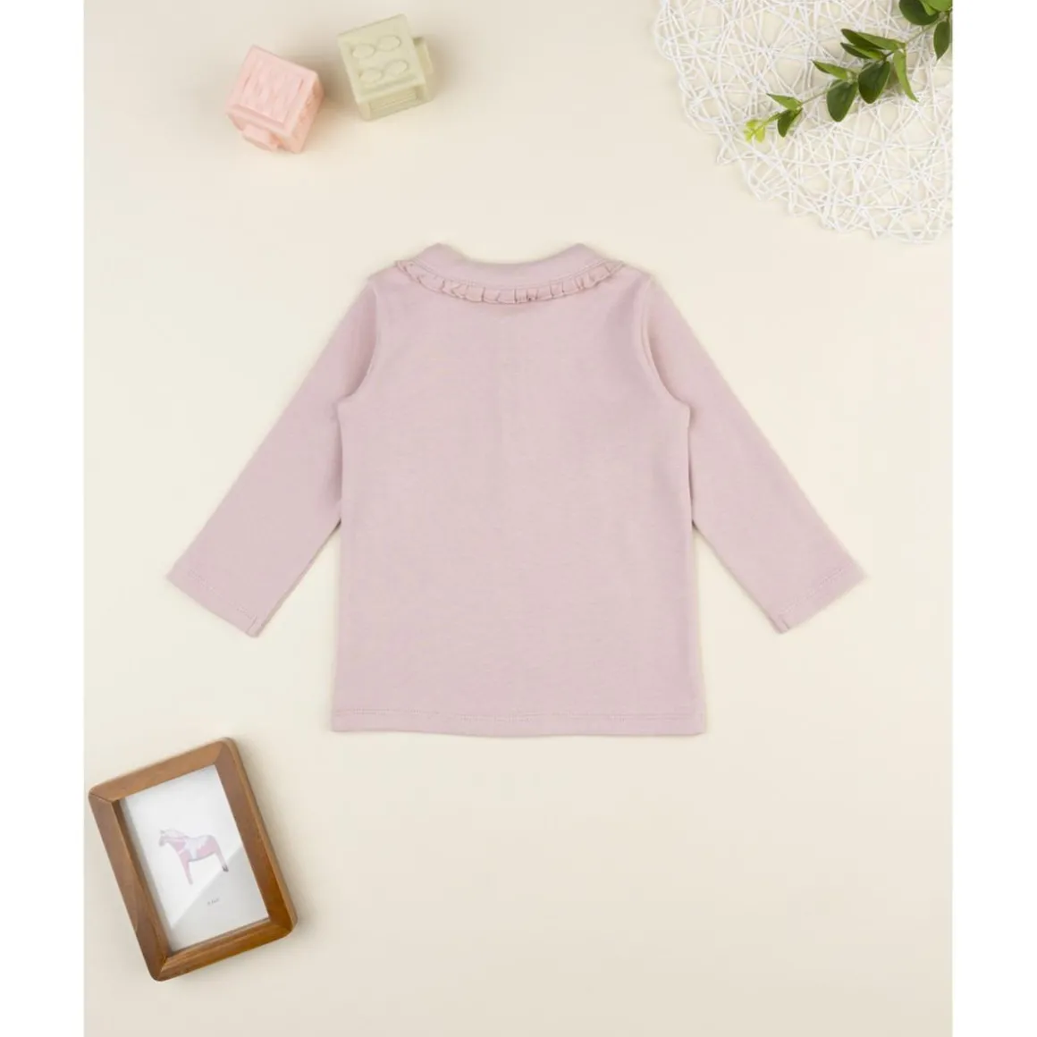 Polo niña rosa de manga larga
