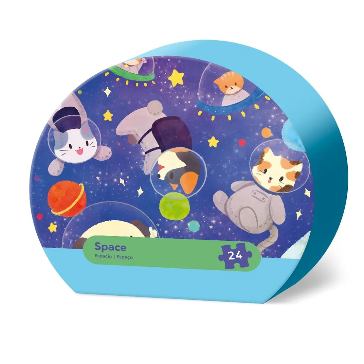 Puzzle de animales en el espacio (24 piezas)