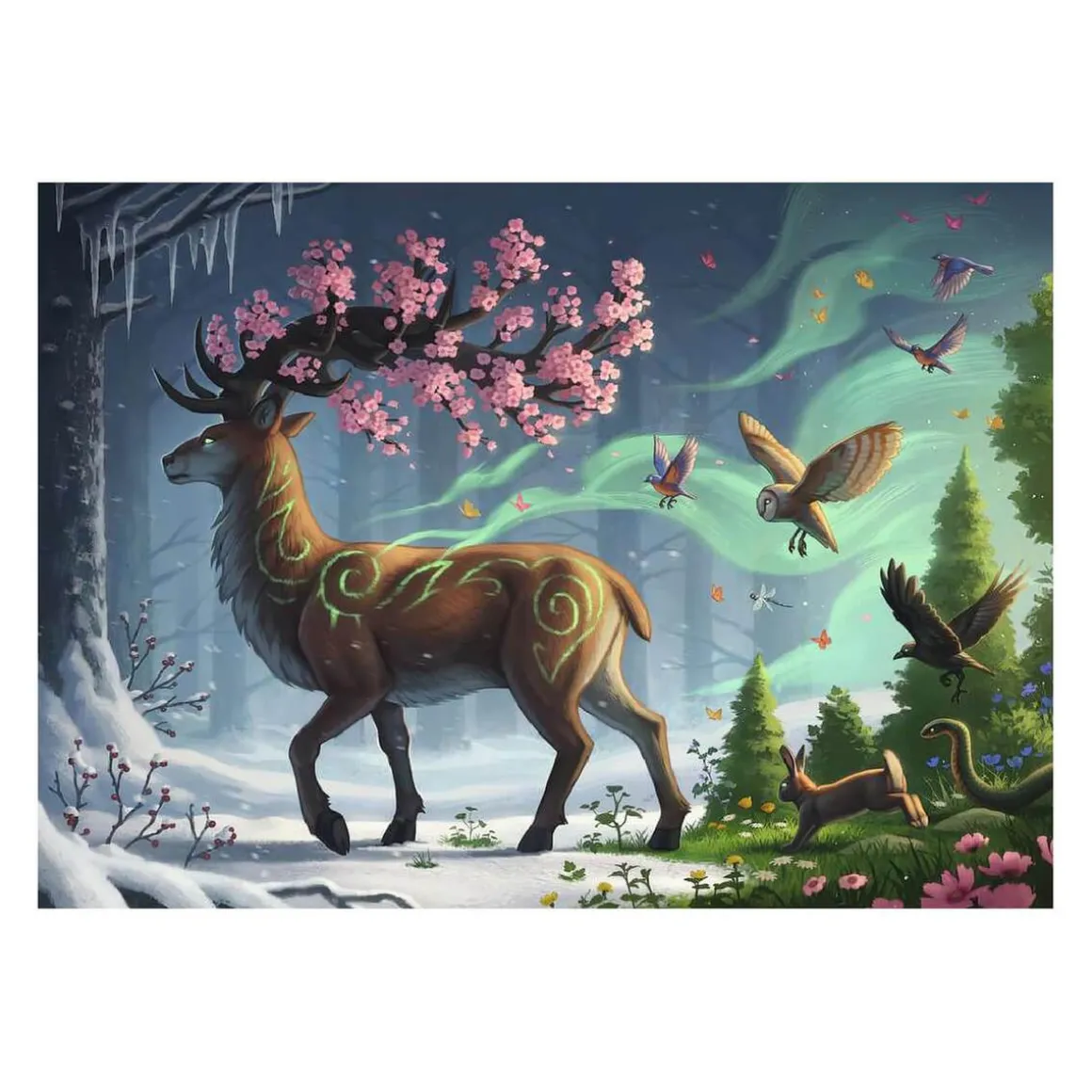 Ravensburger - Ciervo en primavera - Puzzle 1000 piezas