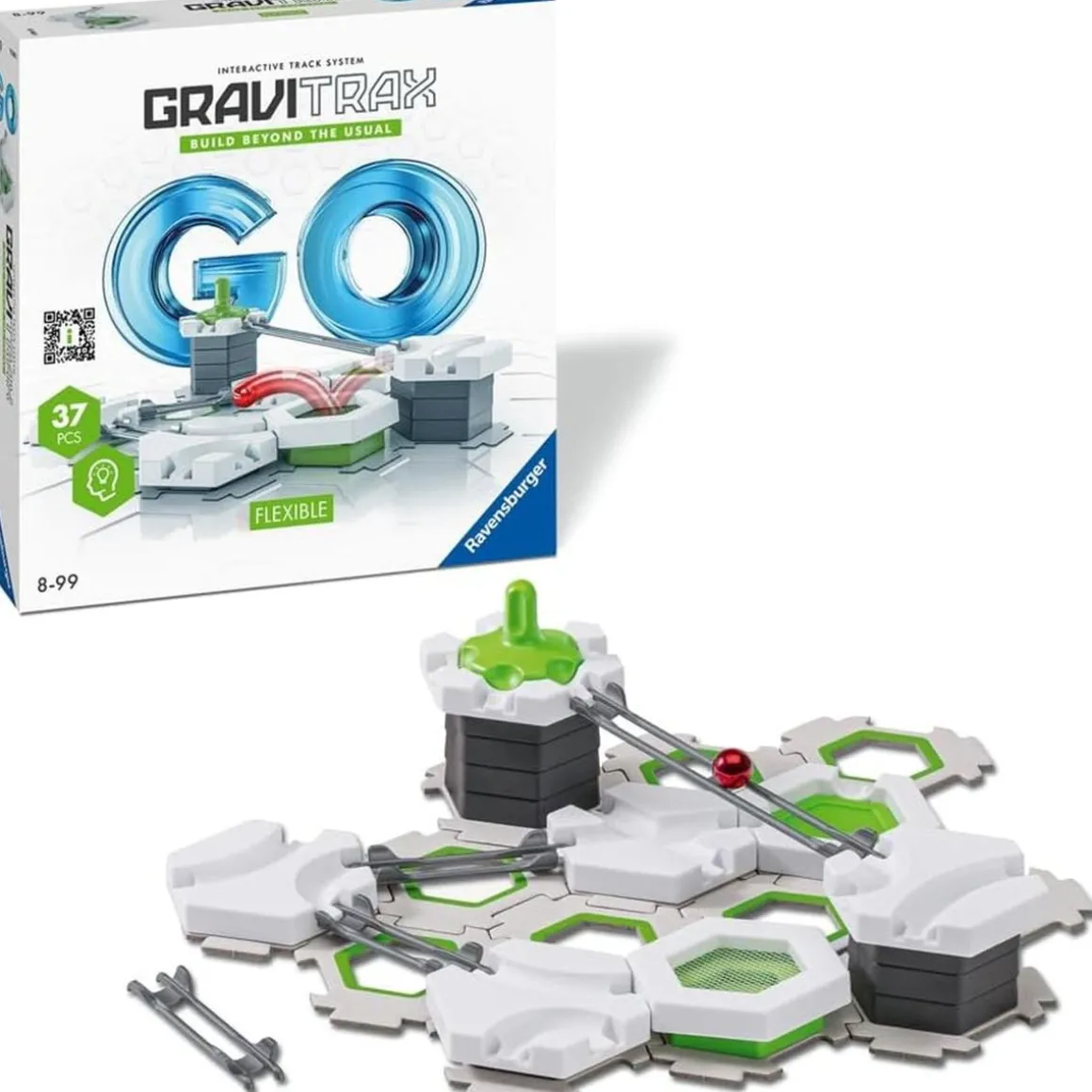 Ravensburger - GraviTrax GO Flexible, Sistema Versátil de Pistas de Canicas ㅤ