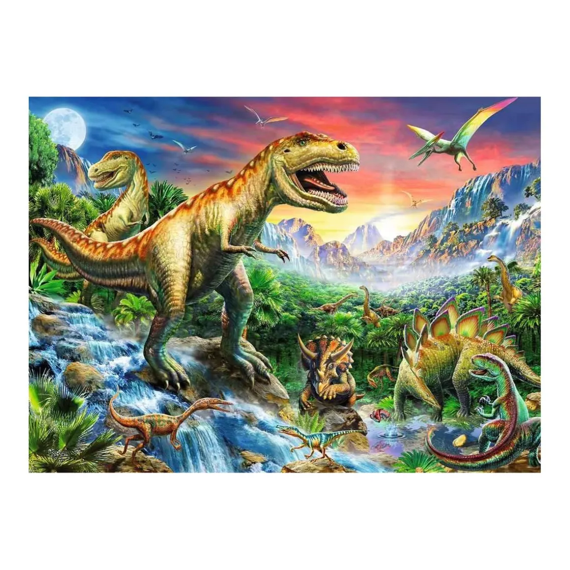 Ravensburger - La era de los dinosaurios - Puzzle 100 piezas XXL