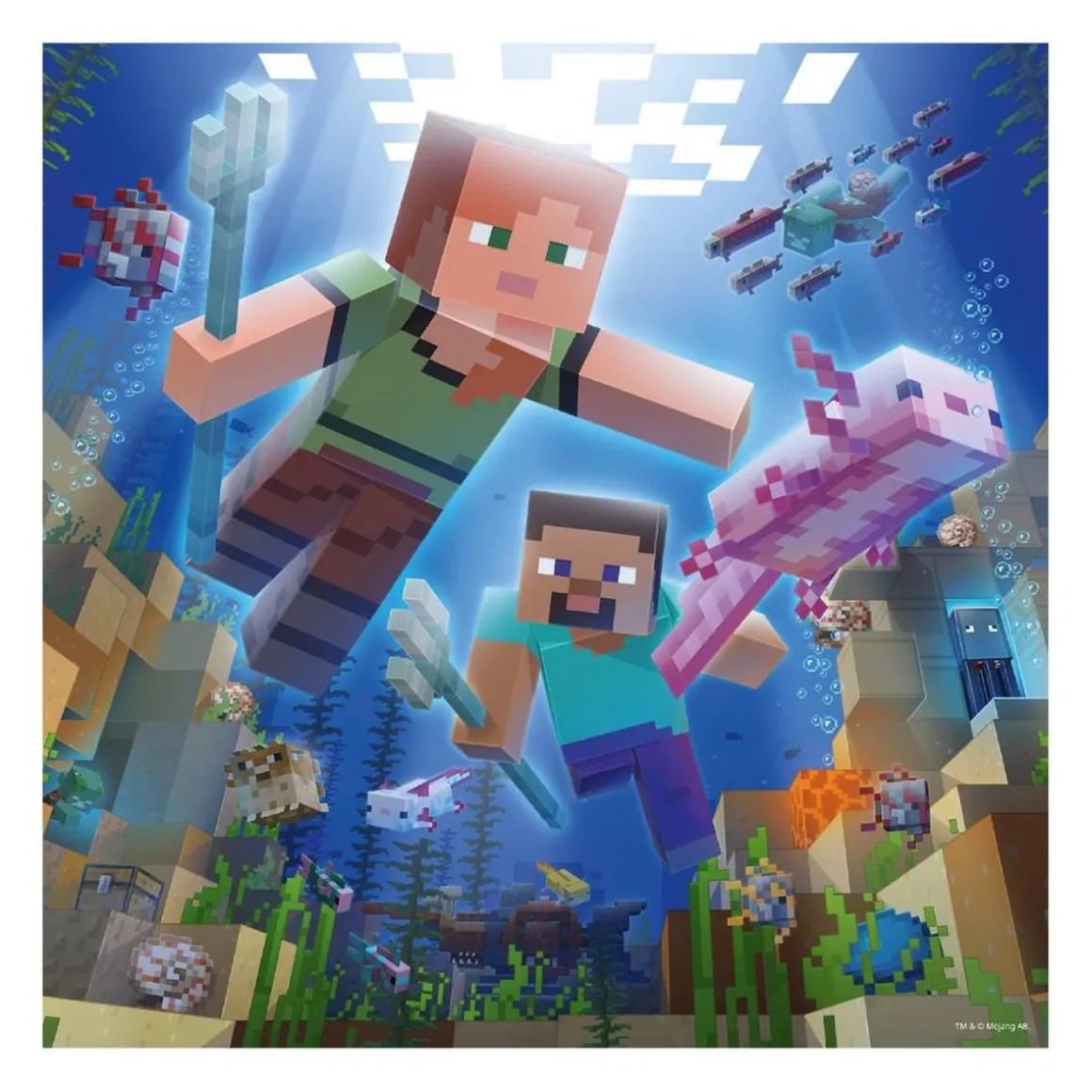 Ravensburger - Minecraft - Pack 3 puzzles 49 piezas