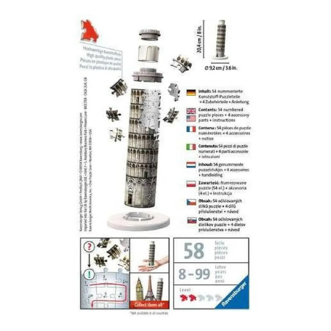 Ravensburger - Mini puzzle 3D Torre de Pisa