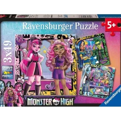 Ravensburger - Monster High - Puzzle colección Monster High, 3 x 49 piezas ㅤ